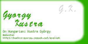 gyorgy kustra business card